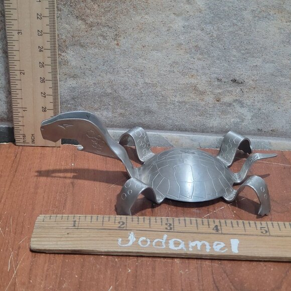 Lager Head Black & Tan Turtle Snapper Metal Bottle Opener Silver Tone - Picture 7 of 10